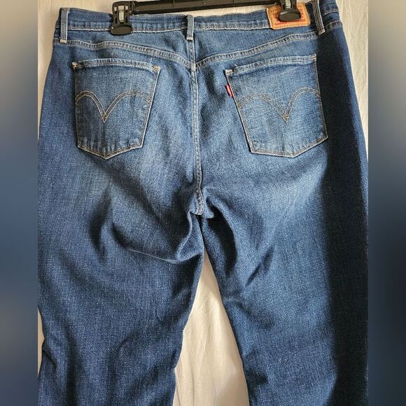 Levi's Jeans Women 16 (35x29) 515 Boot Cut Mid Rise Pockets Blue Casual Western - Picture 8 of 9